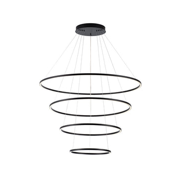 Lámpara colgante NEO 130W, color de luz selectable cálida 3000°K / neutro 4000°K / frío 6000°K, atenuable, 127V de Quor Lighting - Q94681-BK