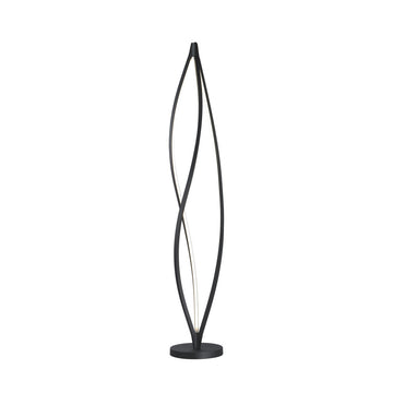 Lámpara de piso AKI 76W / 60W, color de luz selectable cálida 3000°K / neutro 4000°K / frío 6000°K, atenuable, 127V de Quor Lighting - Q98253-BK