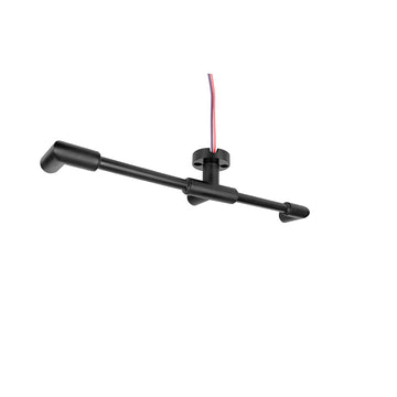 Barra para energizar y sujeción de techo para inicios, tres salidas hembra 90°, incluye par de cables de 110 cm para luminarios de la serie RUB CUBE de iLumileds