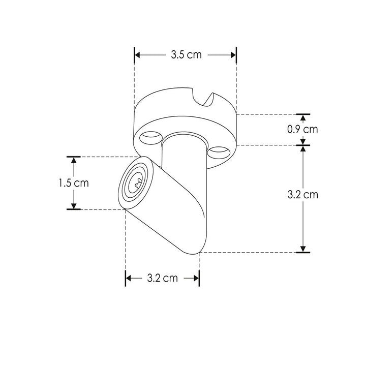 Conector vertical hembra 90° policarbonato acabado negro para luminarios de la serie ILURBK para luminarios de la serie RUB CUBE de iLumileds