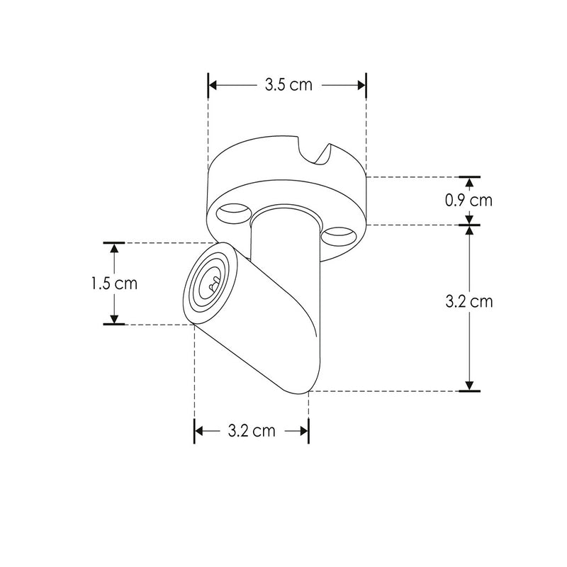 Conector vertical hembra 90° policarbonato acabado negro para luminarios de la serie ILURBK para luminarios de la serie RUB CUBE de iLumileds