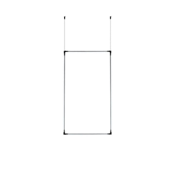 Luminario para suspender serie RUB CUBE 34W 24Vcc 100° opciones color de luz, incluye dos líneas luminosas y dos rieles iluminados con accesorios para fijación