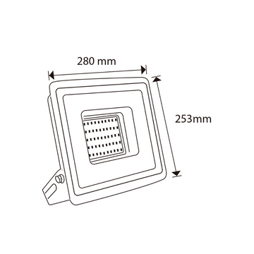 Reflector LED 150W acabado negro luz neutra fría (5000K) 100-277V IP65 de ICON