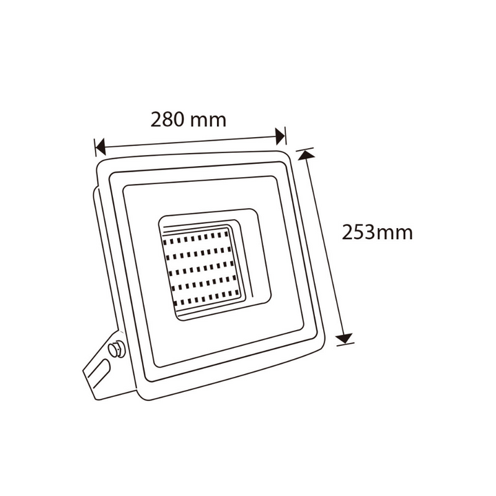 Reflector LED 150W acabado negro luz neutra fría (5000K) 100-277V IP65 de ICON