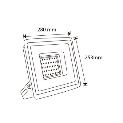 Reflector LED 150W acabado negro luz neutra fría (5000K) 100-277V IP65 de ICON