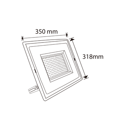 Reflector LED 200W acabado negro luz neutra fría (5000K) 100-277V IP65 de ICON