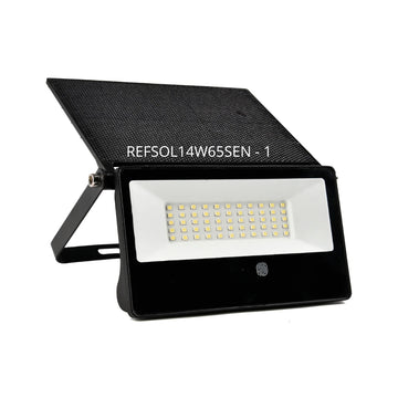Reflector solar 14W con sensor y panel incluido (3 modos de iluminación), luz fría de ICON