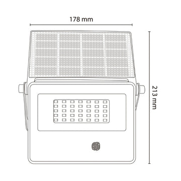 Reflector solar 14W con sensor y panel incluido (3 modos de iluminación), luz fría de ICON