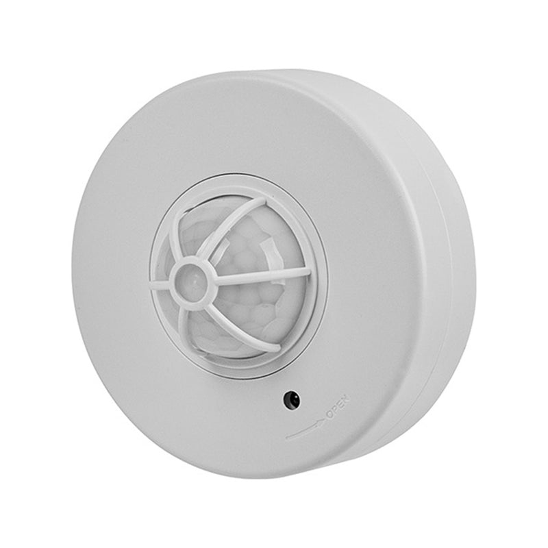 Sensor 360° para techo, 110-130V, ajustable sensibilidad luz y tiempo de ICON