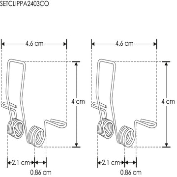 Kit de 2 resortes de sujeción para perfil ILUPA2403CO de iLumileds (No se vende individual)