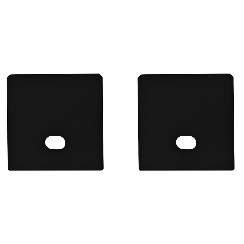 Kit de terminación lateral para perfil ILUPA2404CON que incluye 2 tapas laterales de plástico acabado negro de iLumileds