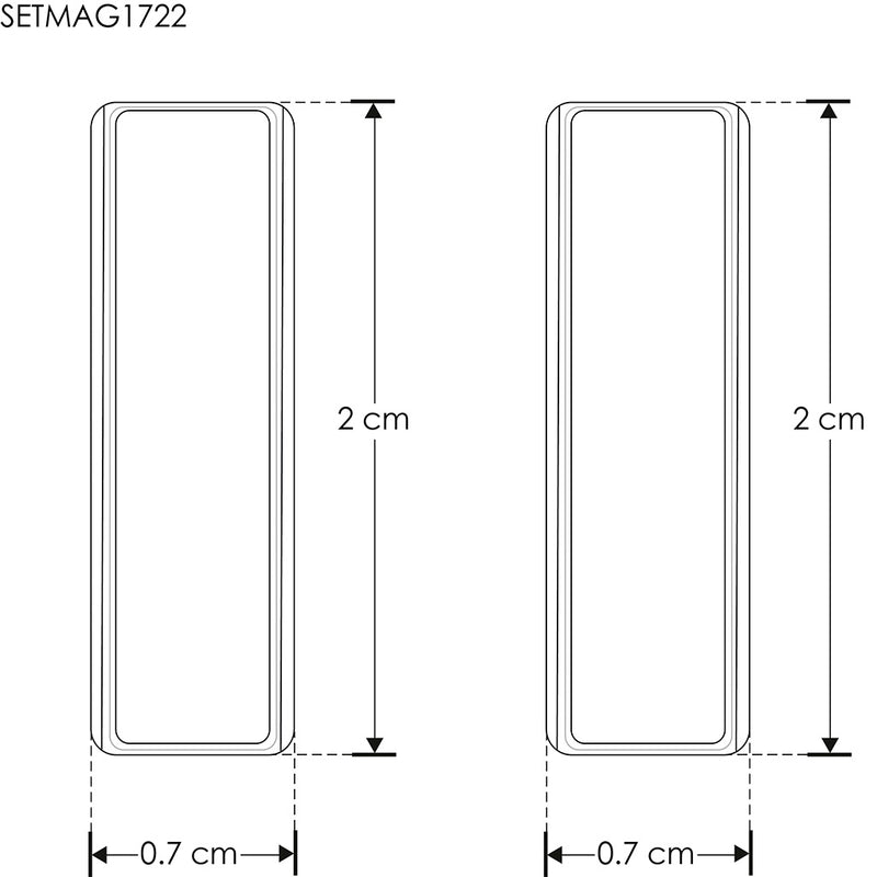 Kit de 2 soportes magnéticos para perfil de aluminio ILUPA1722UGR de iLumileds