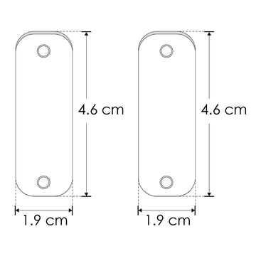 Kit de 2 soportes de pared, acabado negro para perfil ILUPA1401N de iLumileds