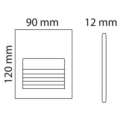 Luminario de cortesía sobreponer muro 2W luz cálida (3000K) 90-260V paquete con 2pz de Megamex