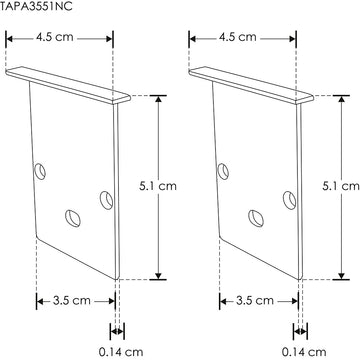 Kit de 2 tapas laterales negras para perfil de aluminio ILUPA3551NUGRC de aluminio de iLumileds