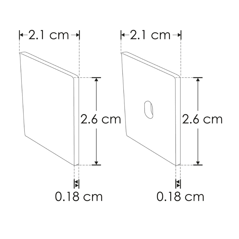 Kit de 2 tapas laterales, para perfil de aluminio ILUPA2216N, de plástico acabado negro de iLumileds