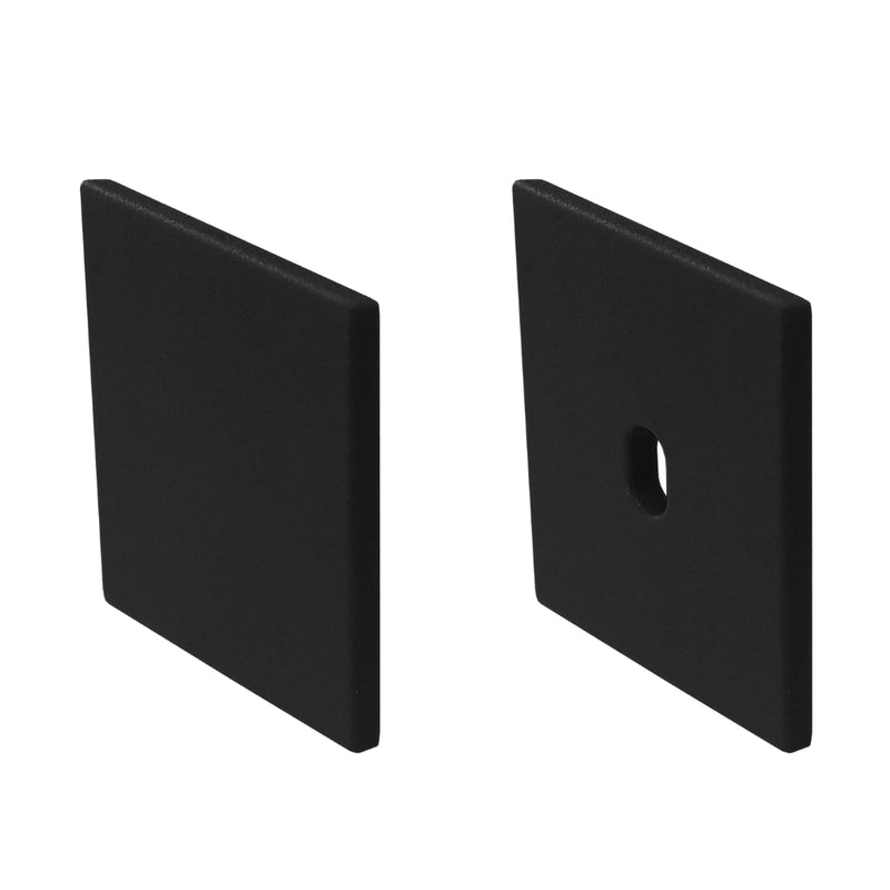 Kit de 2 tapas laterales, para perfil de aluminio ILUPA2216N, de plástico acabado negro de iLumileds