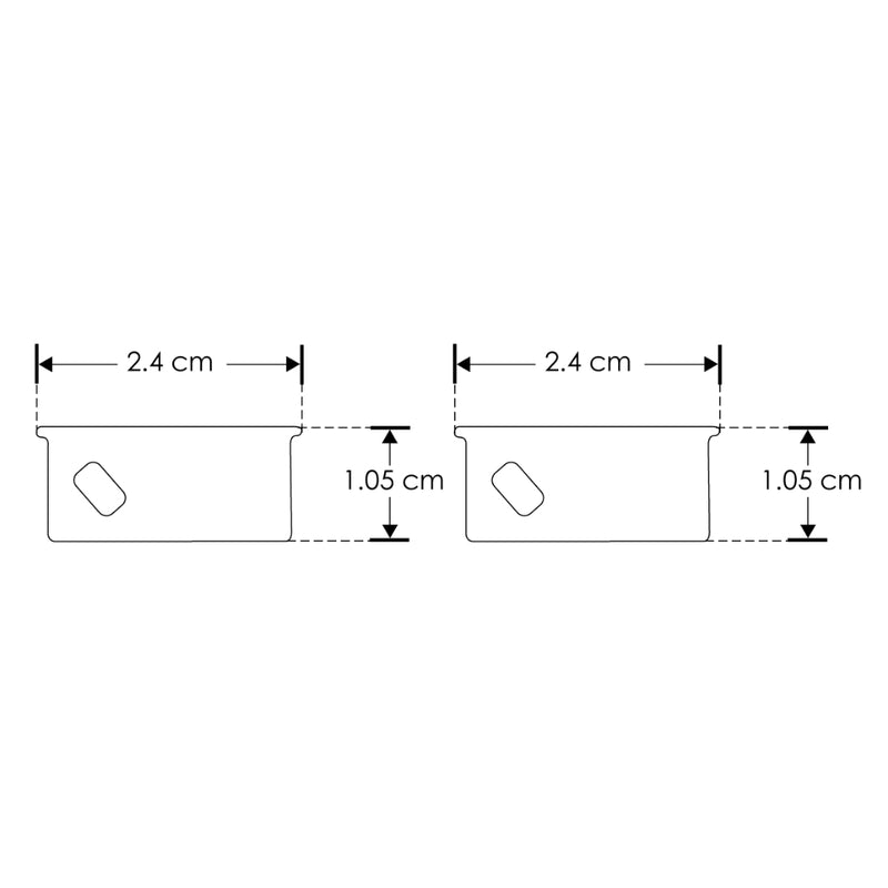 Kit de 2 tapas laterales negras para perfil de aluminio PA2411N, de plástico de iLumileds