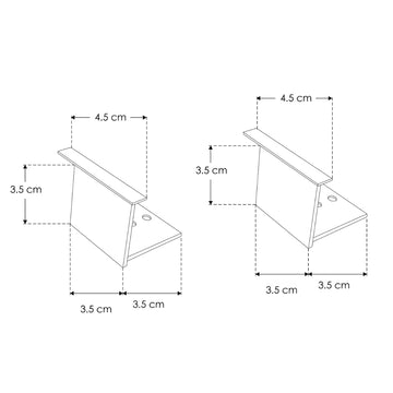 Kit de 2 tapas laterales negras para perfil de aluminio PA3535NCFL de iLumileds