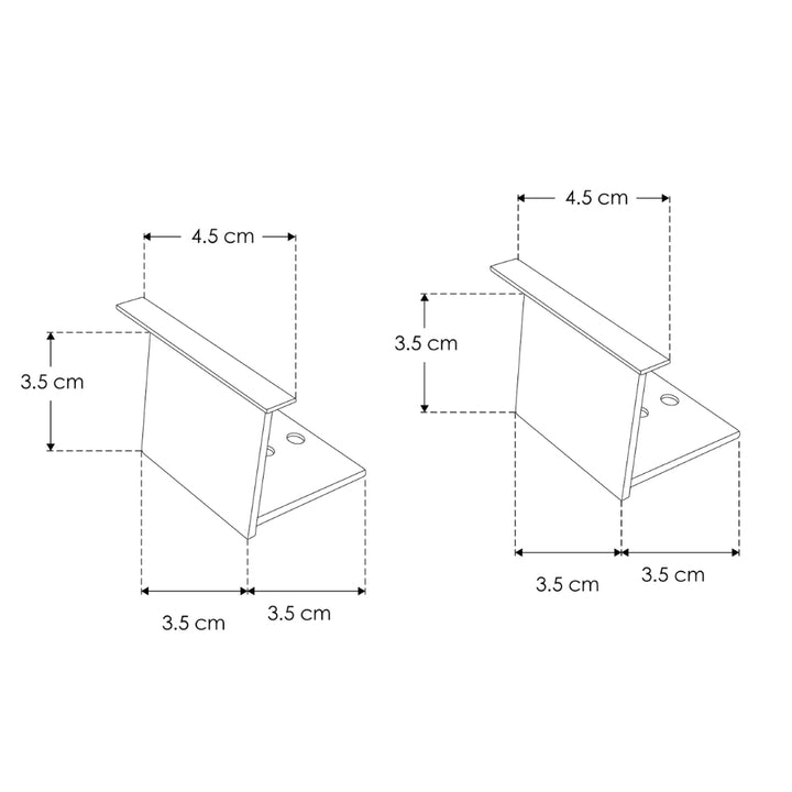 Kit de 2 tapas laterales negras para perfil de aluminio PA3535NCFL de iLumileds