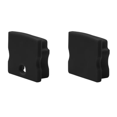 Kit de 2 tapas laterales de plástico negro para perfil de aluminio PA2018N de iLumileds