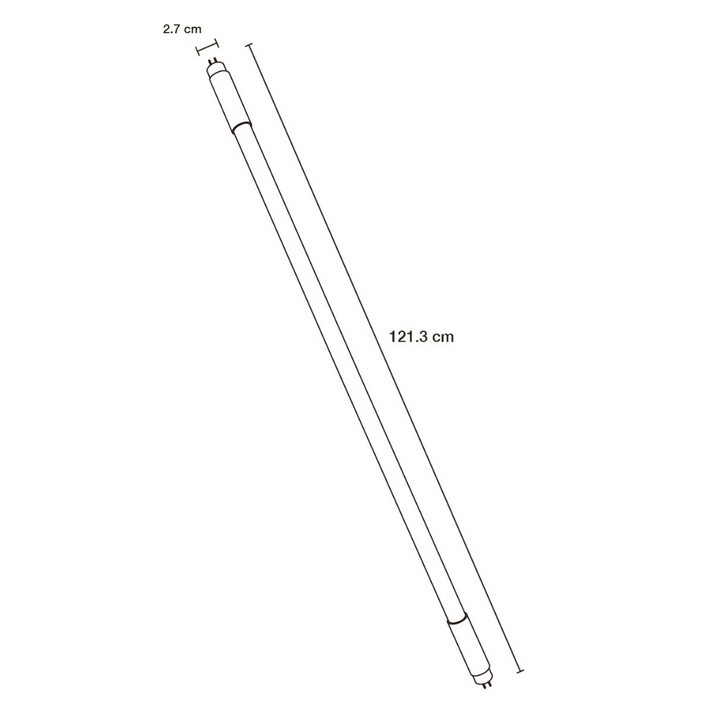 Tubo T8 18W 120cm transparente opción color de luz neutro (4100K) y frío (6500K)  100-265V conexión ambos lados base G13 de ICON