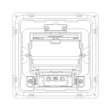 Placa retráctil de piso 3 módulos acabado para Eikon - Arké - Plana - NeveUp de Vimar