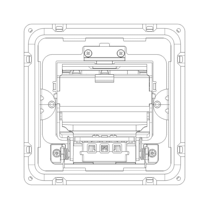 Placa retráctil de piso 3 módulos acabado para Eikon - Arké - Plana - NeveUp de Vimar