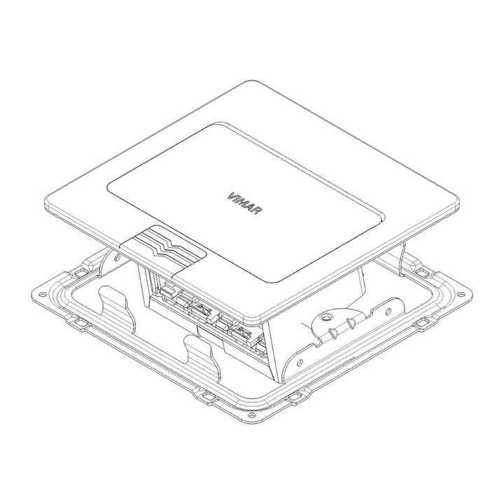 Placa retráctil de piso 3 módulos acabado para Eikon - Arké - Plana - NeveUp de Vimar