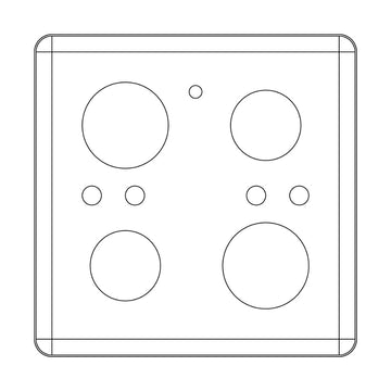 Caja metálica para empotrar para placa retráctil de piso 3 módulos de Vimar