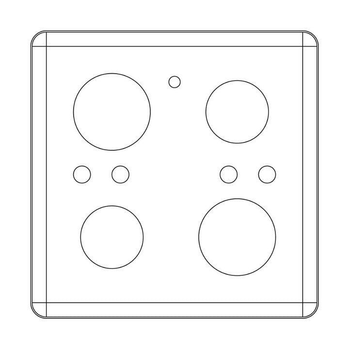 Caja metálica para empotrar para placa retráctil de piso 3 módulos de Vimar