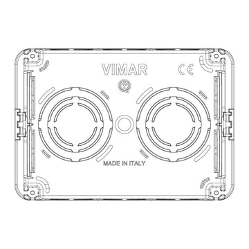 Caja rectangular empotrable en mampostería 3 módulos acabado azul de Vimar