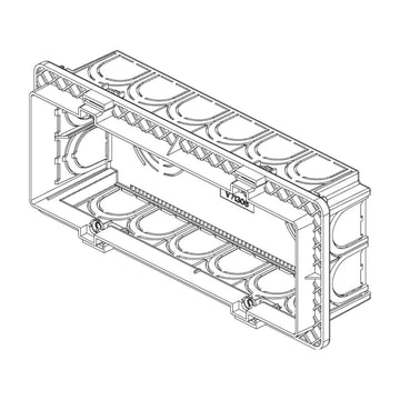 Caja rectangular empotrable en mampostería 6-7 módulos acabado azul de Vimar