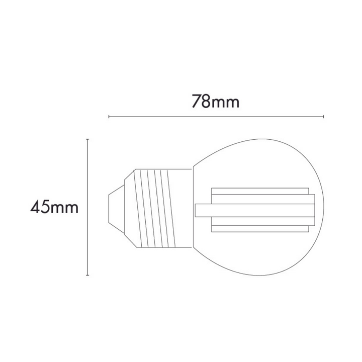 Lámpara LED vintage G45 4W 2500K base E27 atenuable de ICON