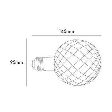 Lámpara LED vintage G95 Disco 4W 2500K base E27 atenuable de ICON