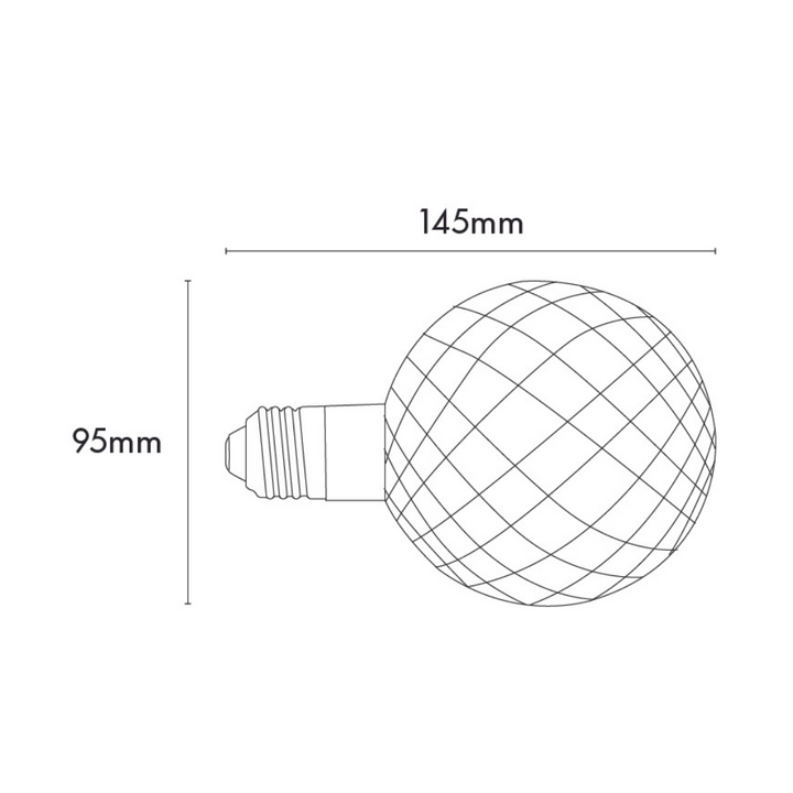 Lámpara LED vintage G95 Disco 4W 2500K base E27 atenuable de ICON