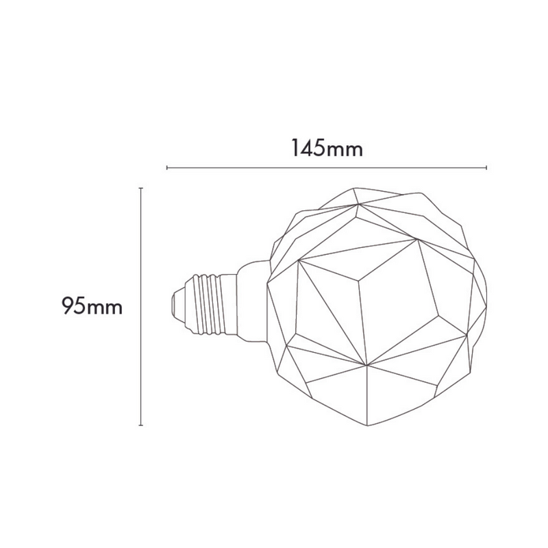 Lámpara LED vintage G95 Roca 4W 2500K base E27 atenuable de ICON