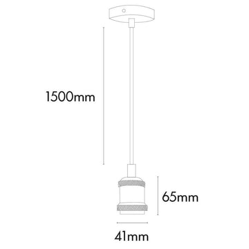 Socket Vintage para suspender acabados Dorado / Negro Mate / Bronce / Cobre 1.5m ajustable base E26 opción  de ICON