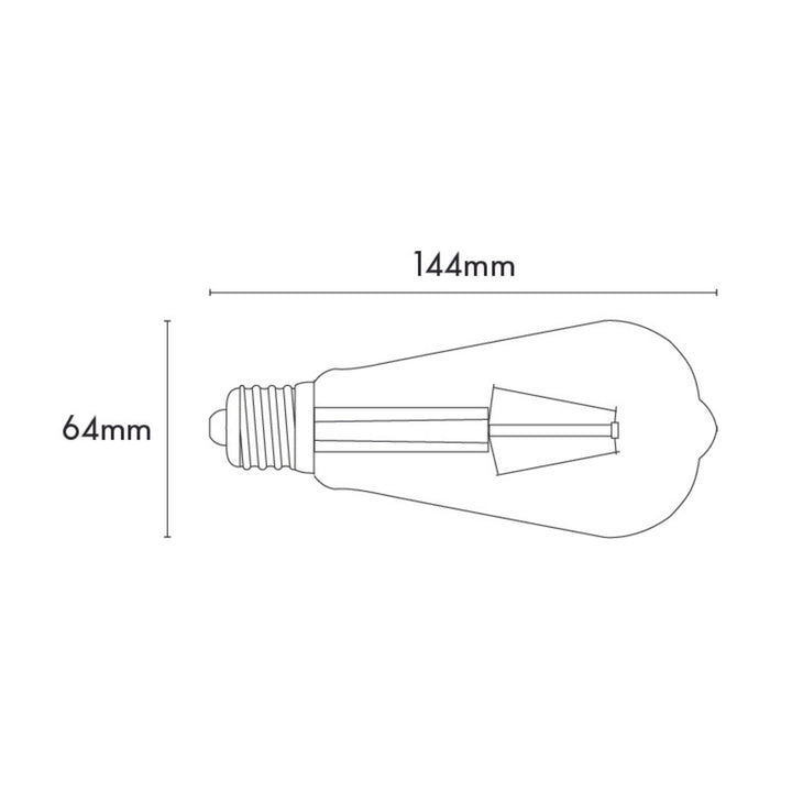 Lámpara LED vintage ST64 4W 2500K base E27 atenuable de ICON