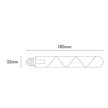 Lámpara LED vintage T180 (18cm) 4W 2500K base E27 atenuable de ICON