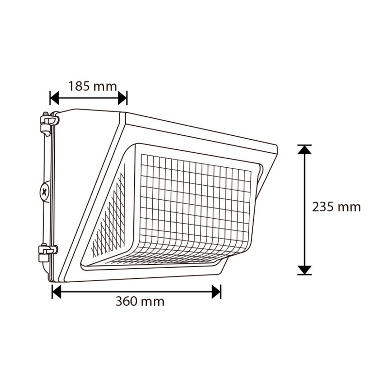 Wall Pack 60W luz neutra fría (5000K) 100-277V de ICON