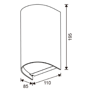 Dimensiones de Arbotante Ani luz directa / indirecta, para MR16 GU10 (no incluida) de AURO Lighting — SKU AE1210U01