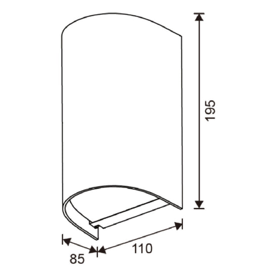 Dimensiones de Arbotante Ani luz directa / indirecta, para MR16 GU10 (no incluida) de AURO Lighting — SKU AE1210U01