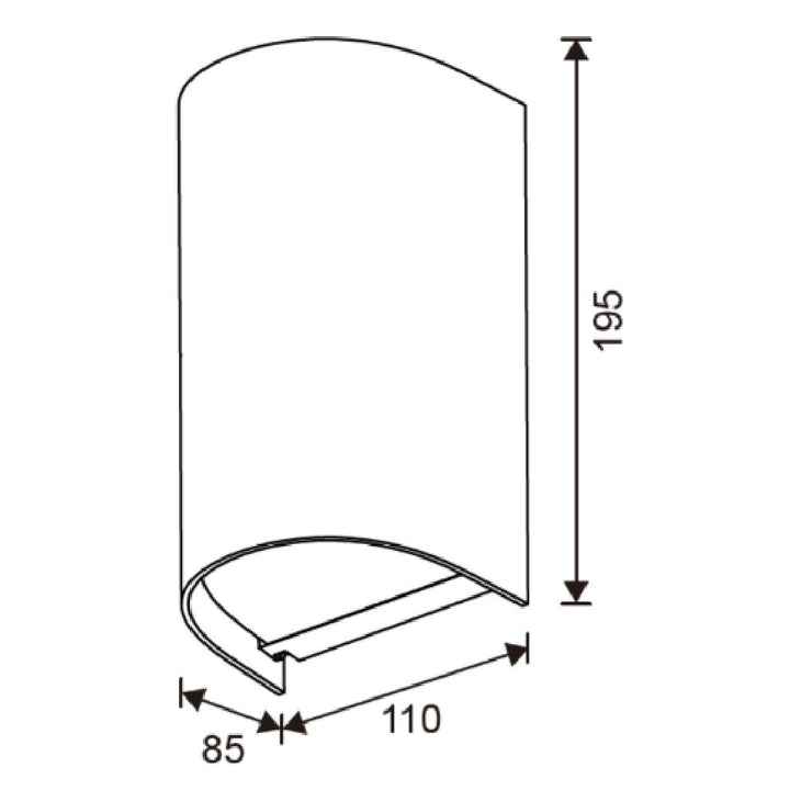 Dimensiones de Arbotante Ani luz directa / indirecta, para MR16 GU10 (no incluida) de AURO Lighting — SKU AE1210U01