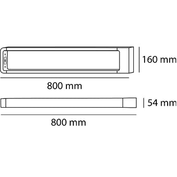 Dimensiones de Bolardo VERTIC 10W luz cálida 3000K IP65 100-265V de AURO Lighting — SKU AES3330N