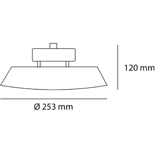 Dimensiones de High-bay LUXOR 100W 90°, luz neutra fría 5000K 100-277V de AURO Lighting — SKU AI910050N