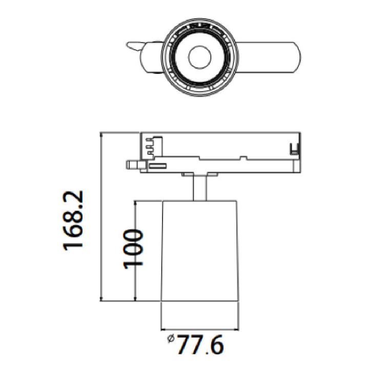 Dimensiones de Proyector Garand potencia seleccionable de 14 a 28W 36° de AURO Lighting — SKU AIR1740N01