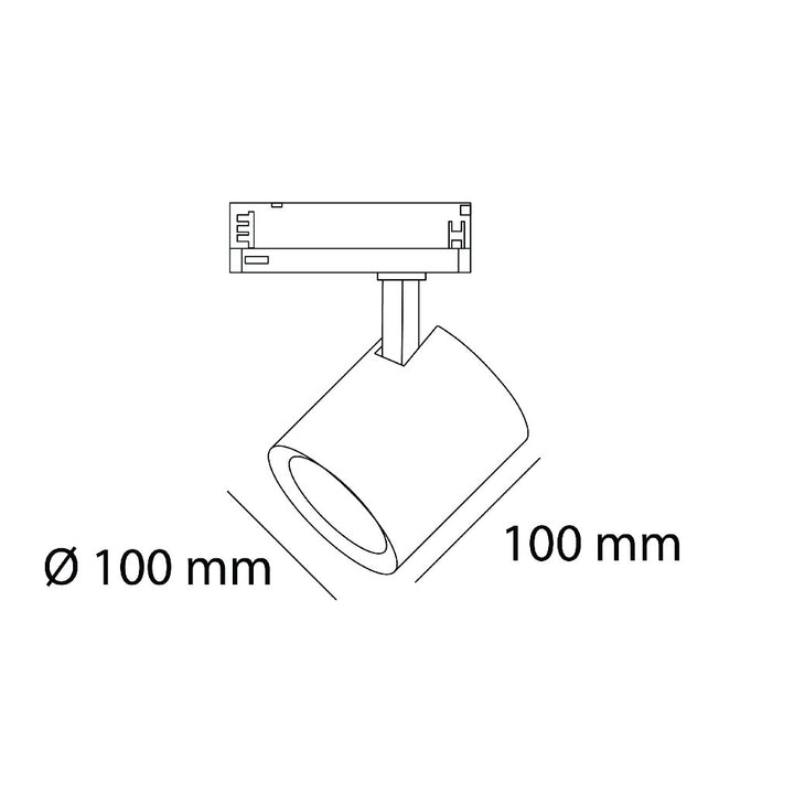 Dimensiones de Proyector KILAT potencia seleccionable de 21 a 34W 36° de AURO Lighting — SKU AIR3830B