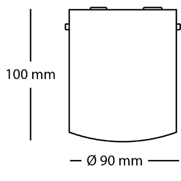 Dimensiones de Luminario sobreponer LYRA 10W 34° 3000K IP54 100-277V de AURO Lighting — SKU AIT10530N