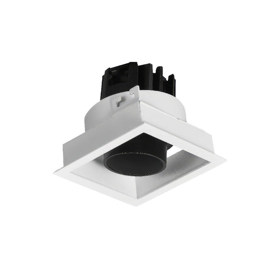 Downlight Markel 10W con proyector dirigible retráctil de AURO Lighting — AIT5130BN01 — Blanco / Negro, Neutro Cálido (3000K)
